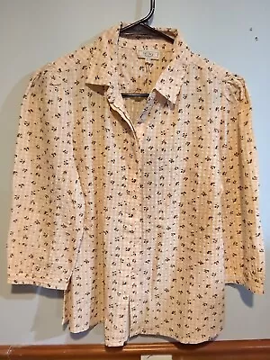 Fat Face Women's Top Size 6 Small Coral  Gingham Button Up NWT UK Size 10 $72 • £27.99