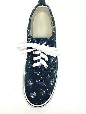 Divided H&M Floral Print Navy Sneakers US 8  • $13.50