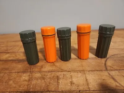  5 Plastic Match Tinder Box Olive Drab/orange Waterproof Container Survival • $40