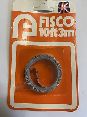 Tape Measure - Fisco 10ft/3m Rule - Flexible Steel Rustproof - New Old Stock • £3.99