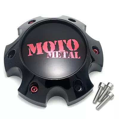 Moto Metal 6 Lug MO978 Center Cap Satin Gloss Black & Red 6x5.5 1079L145SGBMO1RC • $24