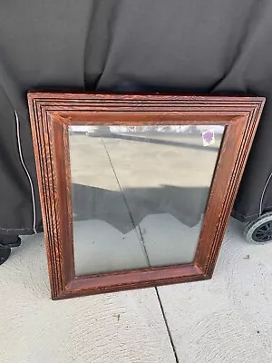 Antique Solid Oak Picture Frame 24  X 20 1/4  Fits 20  X 16  With Glass • $79.99