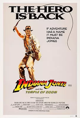 New Indiana Jones And The Temple Of Doom  Movie Poster Wall Art Print Size A5-a1 • $4.50