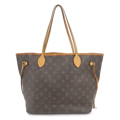 Authentic Louis Vuitton Monogram Neverfull MM Tote Bag Brown M40156 Used F/S • $1455