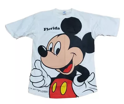 Vintage Mickey Mouse Florida Velva Sheen Single Stitch Graphic Men's Size M • $69.99