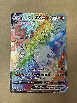 Pokémon TCG Charizard VMAX Champions Path 074/073 Holo Rainbow Secret Rare • $45.99