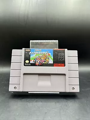 SNES Nintendo Super Mario Kart Tested & Working • $27
