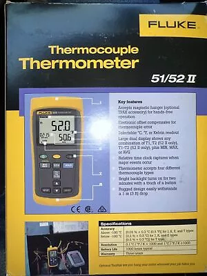 Fluke Thermocouple Thermometer 51/52ll • $400