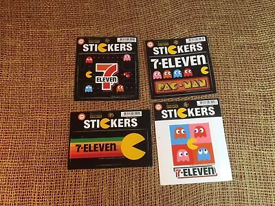 7-Eleven Pac-Man Bandai Namco Stickers 4pc Set Retro Vintage Arcade Style  • $9
