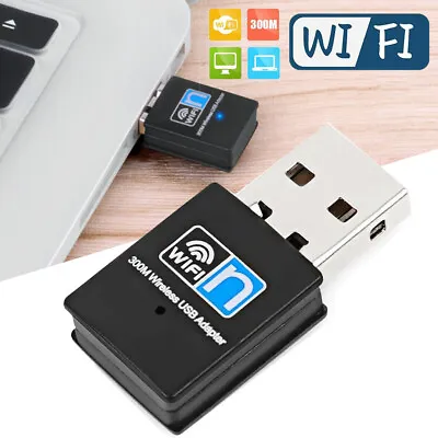 300Mbps Mini Wireless USB Wifi Adapter LAN Antenna Network For Windows 7/8 XP US • $7.27