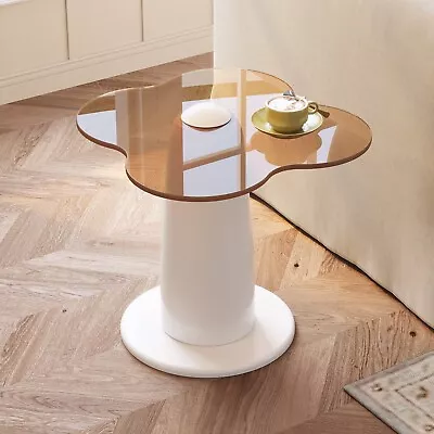 Guyii Side Table With Tempered Glass Living Room Small Coffee Table End Table • $174.80