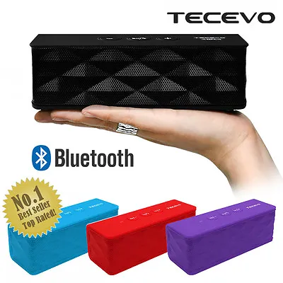 TECEVO T4 Bluetooth Speaker Portable Wireless Load Extra Bass For IPhone Samsung • £18.50