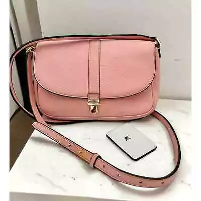 Michael Kors Small Charlton Pink Pebbled Leather Crossbody  • $50