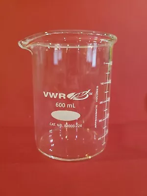 VWR 89000-224  600ml Heavy Wall Low Form Beaker Brand New                    427 • $10.98