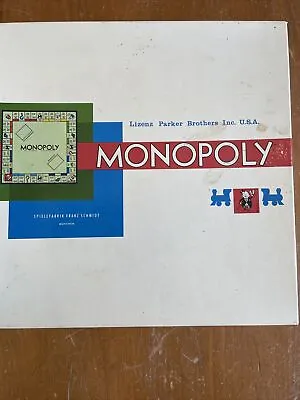 Vintage German 1961 Monopoly Game All Properties/Cards/Pieces Extra Game Options • $10