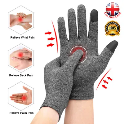 Anti Arthritis Gloves Pain Relief Arthritis Full Finger Compression Hand Support • £3.78