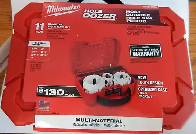 Milwaukee Bi-Metal Hole Dozer Saw Kit - 11 Pieces #49-22-4020 • $49.99