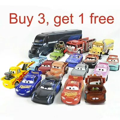 $8.79 • Buy Disney Pixar Cars Lot Lightning McQueen  Red Tow Mater 1:55 Diecast  Toys Gift