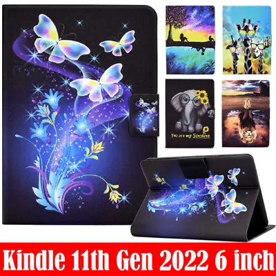 For Amazon Kindle 11th Gen 2022 6 Inch Case Pattern Leather Magnetic Smart Cover • $8.99