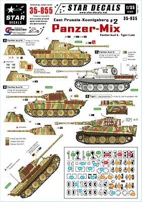 Star Decals 35-855 Decals For East Prussia And Koenigsberg # 2-Panzer Mix 1/35 • £8.49