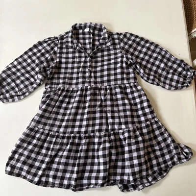 £0.99 • Buy Girls Next Pink Black Check Smock Dress Age 13 Years