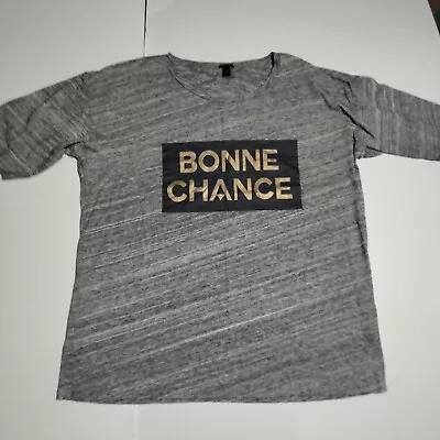 J. Crew Gray Bonne Chance Short Sleeve T-Shirt Medium Women's • $8.49