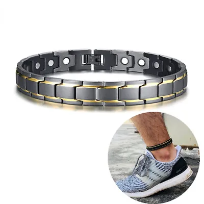 Fashion Men Dad Health Magnet Therapy Bracelet Stress Relief Anklet Ankle Chain • $19.69