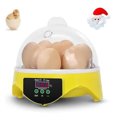 7 Eggs Incubator Mini Egg Poultry Hatcher W/Temperature Control For Chicken Duck • $27.99