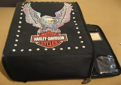 Backpack Original Harley Davidson Motorcycle Nylon Medium W.  Eagle In   V.G.C. • $15.50