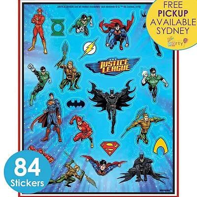 $7.99 • Buy Justice League Party Supplies 84 Stickers Birthday Bag Favours Game Prizes