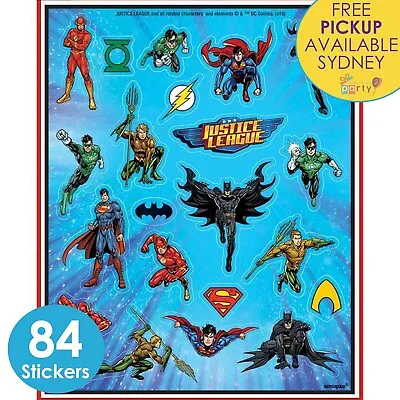 Justice League Party Supplies 84 Stickers Birthday Bag Favours Game Prizes • $1.99