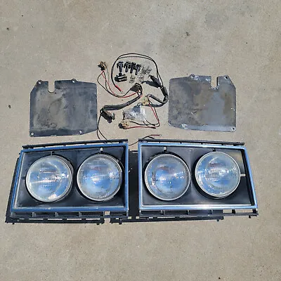 Volvo 240 Quad Round Headlight Set Nice USA Rare 242 244 245 Headlights GL Turbo • $775