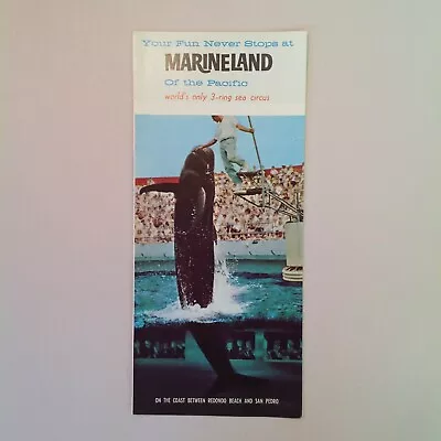 Vintage 1966 Color Brochure Marineland Of The Pacific Redondo San Pedro Park CA • $14.99