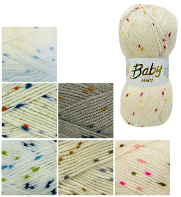 Baby Wool Prints DK Double Knitting & Crochet Soft Yarn Babycare From Woolcraft • £2.79