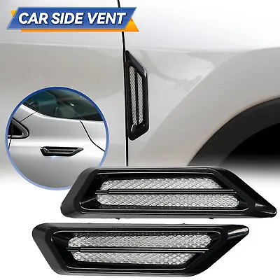 2X Universal Car Fender Side Mesh Hood Decorative Air Flow Vent Sticker Cover • $9.99