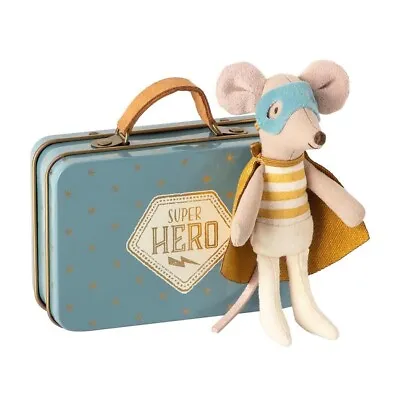 New Maileg Superhero Mouse In Suitcase Retired NWT • $69.99