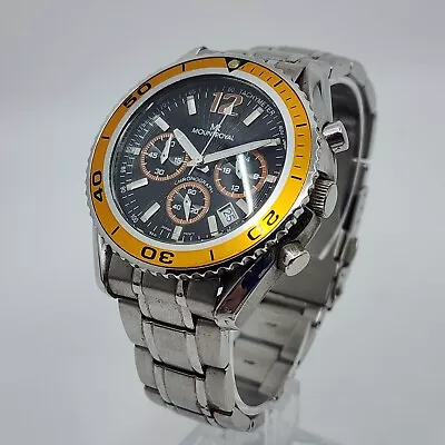 Mountroyal Mens M35000 Japan Chronograph Quartz New Battery • $109.95