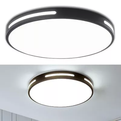 Modern Chandelier LED Lamp Black Frame Ceiling Light Living Room Pendant Lights • £11.99