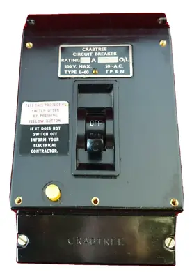 Crabtree ELCB 4 Pole  30 Amp Circuit Breaker Type E-60   • £35