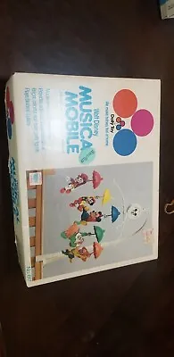 Vintage 1984 Walt Disney Baby Mickey & Friends Wind Up Musical Crib Mobile Works • $29.99