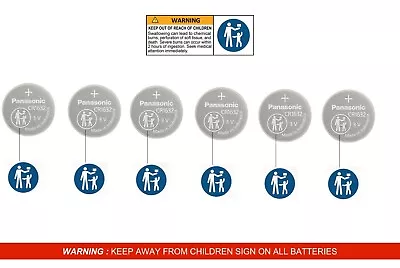 Cr1632 Panasonic Lithium Coin Battery Tray Packaging • $2.99