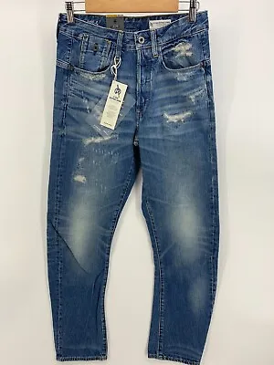 G-Star Type C 3D Tapered Blue Scatter 13oz Denim Med Aged Restored 46 W27 L32 • $24.65