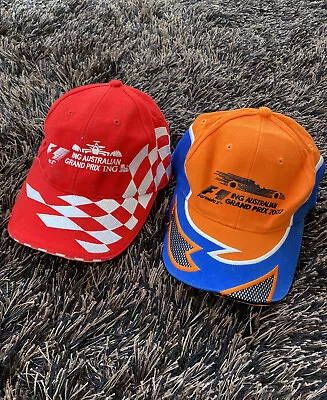 Forumla 1 F1 Australian Grand Prix 2007 Hat Bundle X2 Mclaren Orange Blue Racing • $40