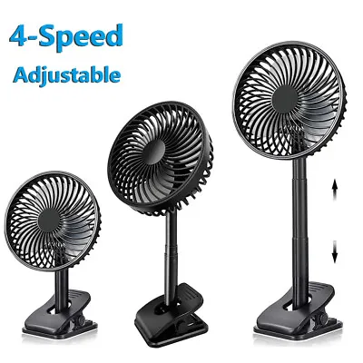 Battery Operated USB Mini Fan Portable Adjustable Camping Fan Clip-on Car Seat • $17.59