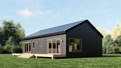 Barndominium House Cabin 2 Bed 2 Bath 40'x35'  1400 Sq Ft.  | PDF Download • $50