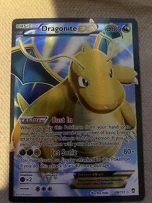 Pokemon Card - Dragonite EX XY Furious Fists 108/111 Ultra Rare Full Art • $19.99
