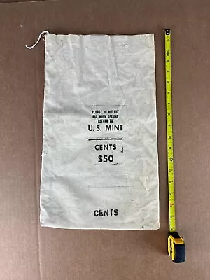 Vintage U S MINT  Of Chicago; Canvas Money Bag • $17.69