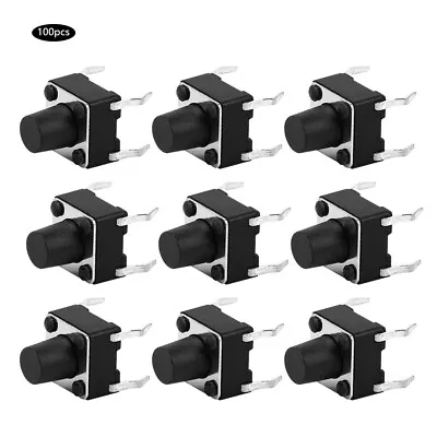 100pcs Momentary Tactile Push Button Switch Micro Tact Switch Spare 6x6x7mm FEI • $6.53