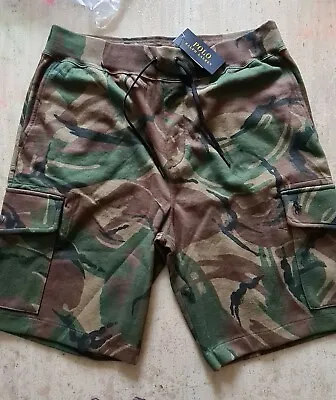 BNWT Mens POLO RALPH LAUREN Camo Double Knit Cargo Shorts Size M RRP £120  • £44.99