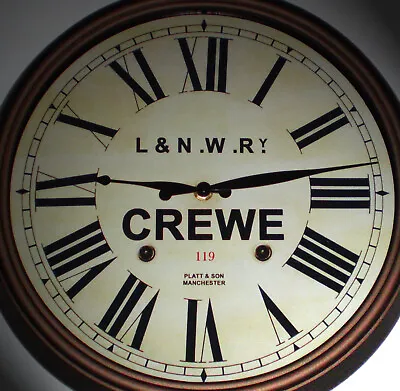 L&NWR London & North Western Railway Station Wall Clock Crewe Station • £53.99